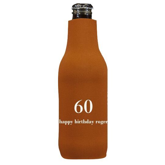 Large Number with Text Bottle Huggers